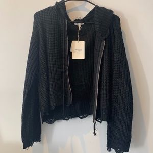 Cropped Hooded Sweater